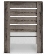 Graystorm Brown Gray Twin Panel Bed by Ashley at Eve Furniture