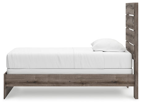 Graystorm Brown Gray Twin Panel Bed by Ashley at Eve Furniture