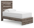 Graystorm Brown Gray Twin Panel Bed by Ashley at Eve Furniture