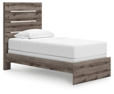 Graystorm Brown Gray Twin Panel Bed by Ashley at Eve Furniture