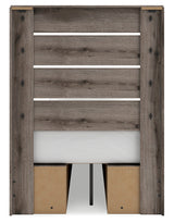 Graystorm Brown Gray Twin Storage Platform Bed with 4 Drawers by Ashley at Eve Furniture