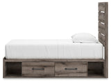 Graystorm Brown Gray Twin Storage Platform Bed with 4 Drawers by Ashley at Eve Furniture