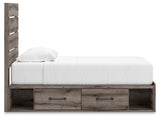 Graystorm Brown Gray Twin Storage Platform Bed with 4 Drawers by Ashley at Eve Furniture