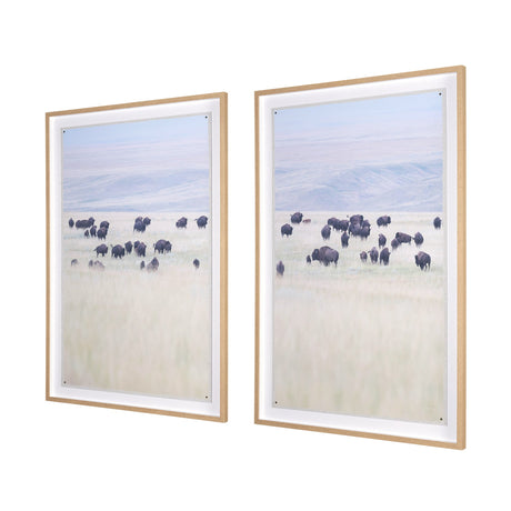 Grazing Herd (Set of 2) by Chad Mackay a Framed Photo Art Print Matted under Glass by Mercana at Eve Furniture