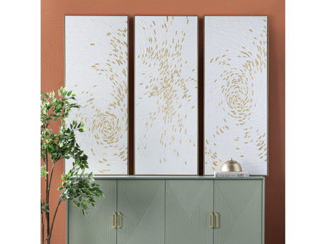 Great Escape White/Gold Canvas by Crestview at Eve Furniture