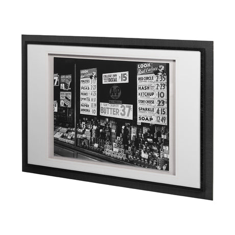 Great Tea Company by Berenice Abbott a Hand Embellished Textured Framed Art Photo Matted under Glass by Mercana at Eve Furniture