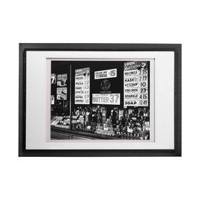 Great Tea Company by Berenice Abbott a Hand Embellished Textured Framed Art Photo Matted under Glass by Mercana at Eve Furniture