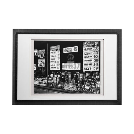 Great Tea Company by Berenice Abbott a Hand Embellished Textured Framed Art Photo Matted under Glass by Mercana at Eve Furniture