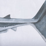 Great White Shark by Ariana a Triptych Hand Embellished Textured Framed Art Print Matted under Glass by Mercana at Eve Furniture