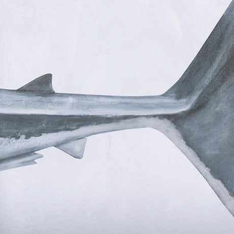 Great White Shark by Ariana a Triptych Hand Embellished Textured Framed Art Print Matted under Glass by Mercana at Eve Furniture