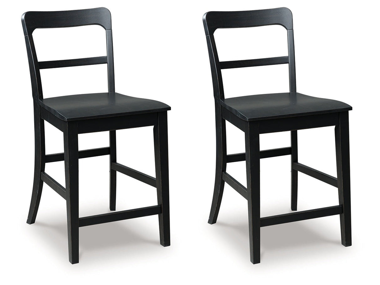 Greddinton Black Barstool (Set of 2) by Ashley at Eve Furniture