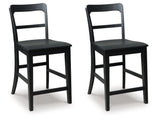 Greddinton Black Barstool (Set of 2) by Ashley at Eve Furniture