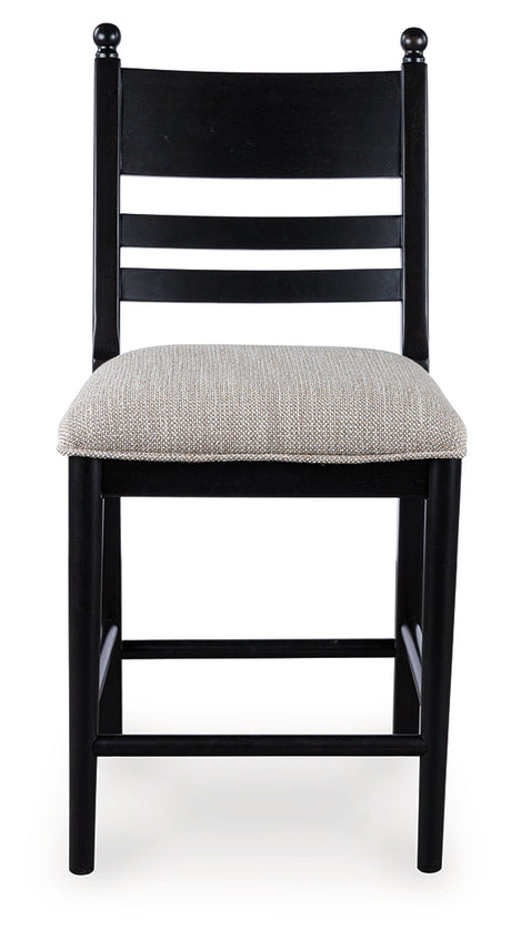 Greddinton Black Counter Height Barstool, Set of 2 by Ashley at Eve Furniture