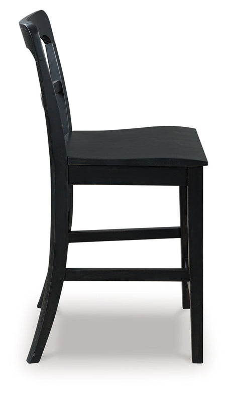 Greddinton Black Counter Height Barstool, Set of 2 by Ashley at Eve Furniture