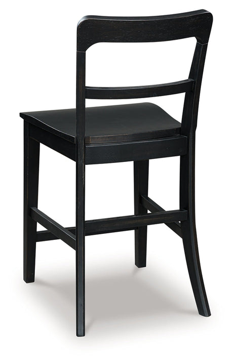 Greddinton Black Counter Height Barstool, Set of 2 by Ashley at Eve Furniture