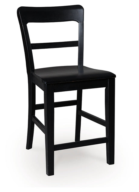Greddinton Black Counter Height Barstool, Set of 2 by Ashley at Eve Furniture