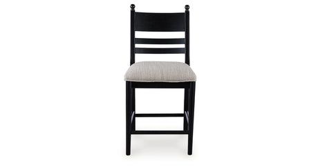 Greddinton Black Counter Height Barstool, Set of 2 by Ashley at Eve Furniture
