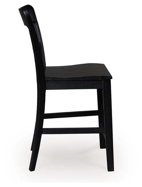 Greddinton Black Counter Height Barstool, Set of 2 by Ashley at Eve Furniture