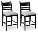 Greddinton Black Counter Height Barstool, Set of 2 by Ashley at Eve Furniture