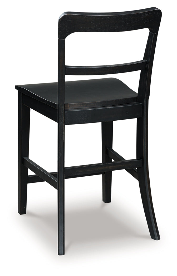 Greddinton Black Counter Height Barstool, Set of 2 by ASHLEY FURNITURE at Eve Furniture
