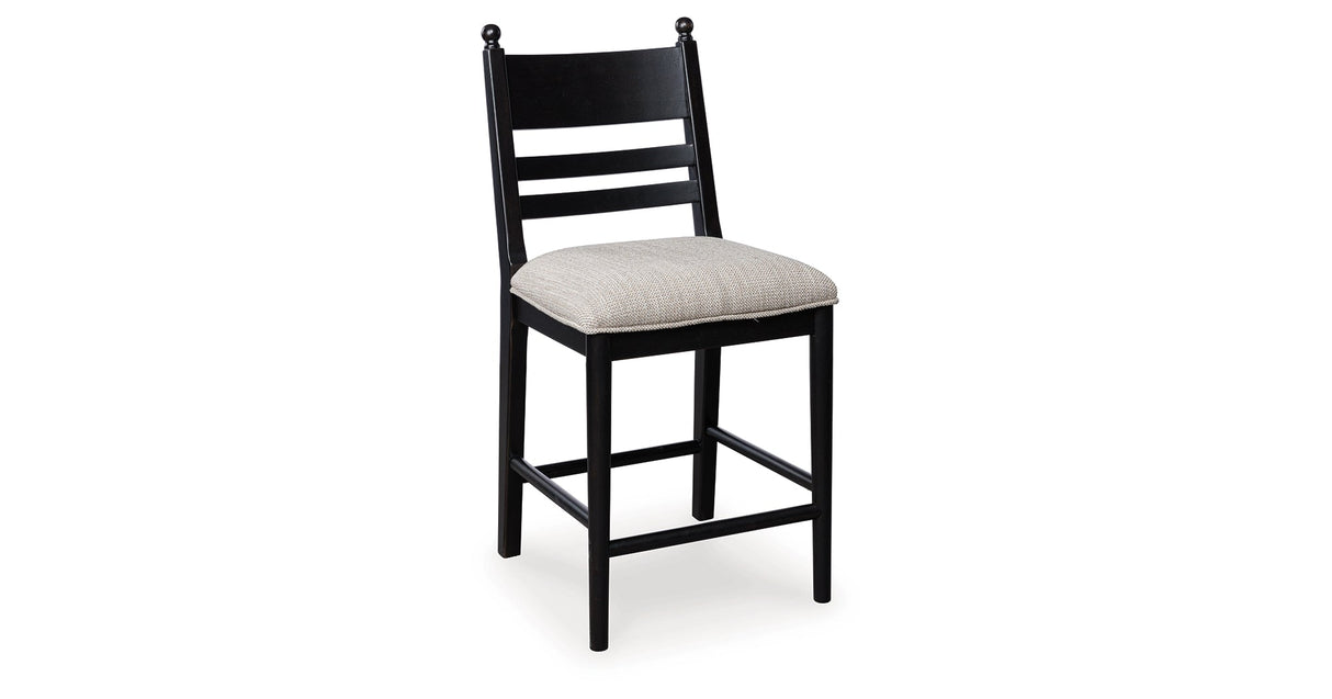 Greddinton Black Counter Height Barstool, Set of 2 by ASHLEY FURNITURE at Eve Furniture