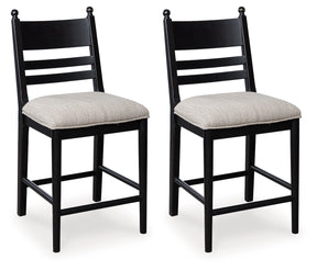 Greddinton Black Counter Height Barstool, Set of 2 by ASHLEY FURNITURE at Eve Furniture