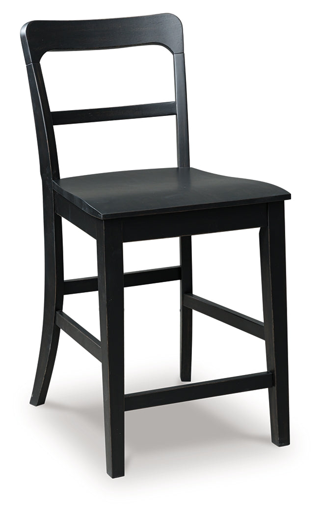 Greddinton Black Counter Height Barstool, Set of 2 by ASHLEY FURNITURE at Eve Furniture