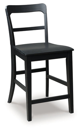 Greddinton Black Counter Height Barstool, Set of 2 by ASHLEY FURNITURE at Eve Furniture