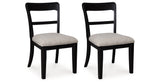 Greddinton Black Dining Chair, Set of 2 by Ashley at Eve Furniture