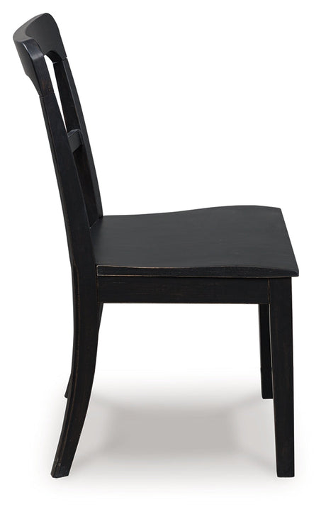 Greddinton Black Dining Chair, Set of 2 by Ashley at Eve Furniture