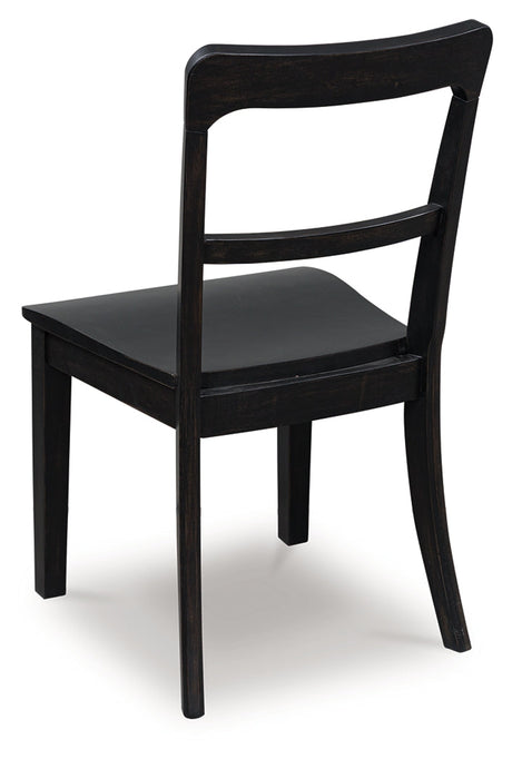 Greddinton Black Dining Chair, Set of 2 by Ashley at Eve Furniture