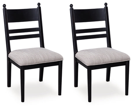 Greddinton Black Dining Chair, Set of 2 by Ashley at Eve Furniture