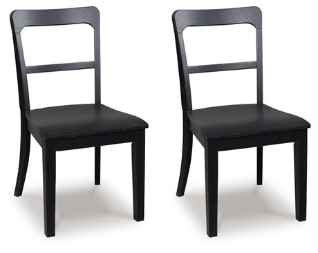 Greddinton Black Dining Chair, Set of 2 by Ashley at Eve Furniture
