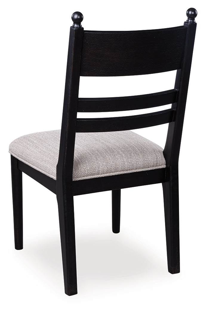 Greddinton Black Dining UPH Side Chair (Set of 2) by Ashley at Eve Furniture