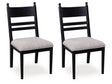 Greddinton Black Dining UPH Side Chair (Set of 2) by Ashley at Eve Furniture