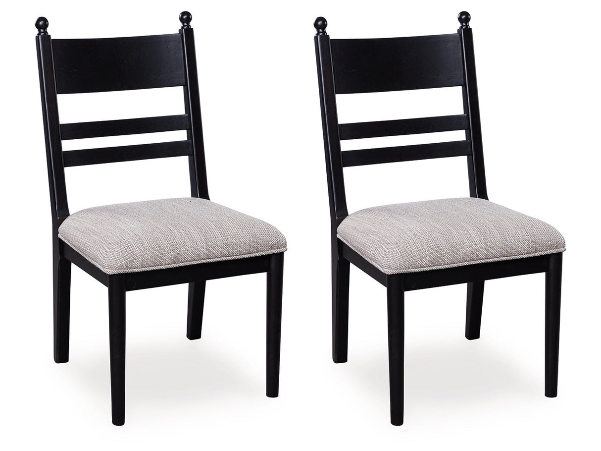 Greddinton Black Dining UPH Side Chair (Set of 2) by Ashley at Eve Furniture