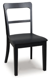 Greddinton Black Dining Upholstered Side Chair (Set of 2) by Ashley at Eve Furniture