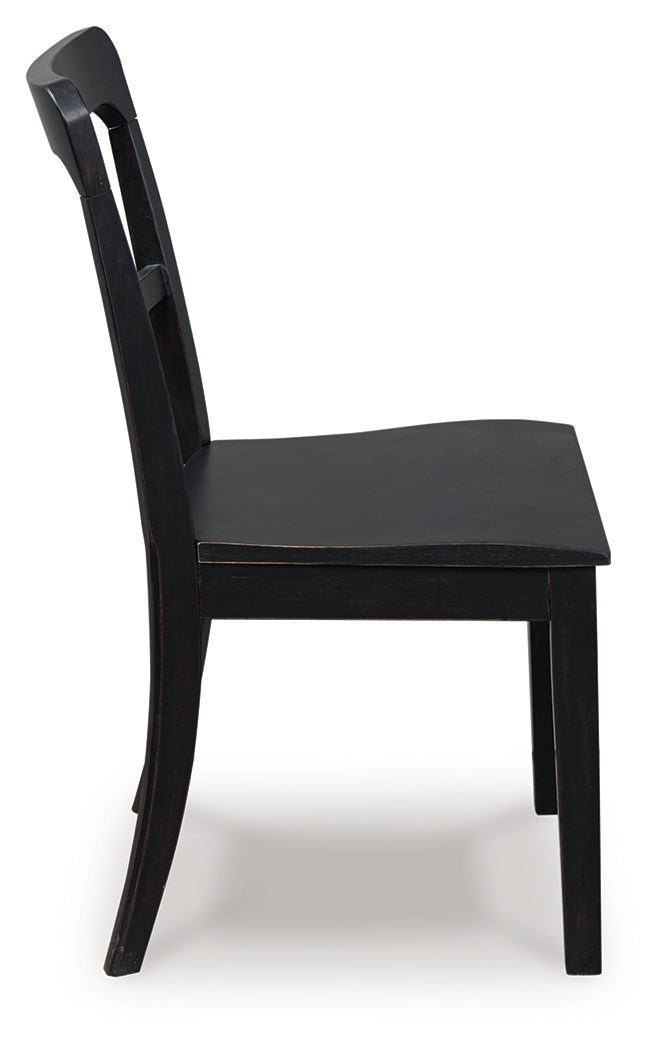Greddinton Black Dining Upholstered Side Chair (Set of 2) by Ashley at Eve Furniture