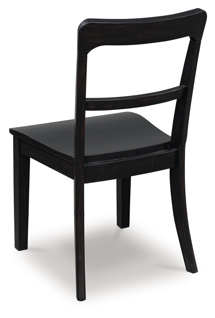 Greddinton Black Dining Upholstered Side Chair (Set of 2) by Ashley at Eve Furniture