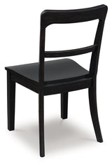 Greddinton Black Dining Upholstered Side Chair (Set of 2) by Ashley at Eve Furniture