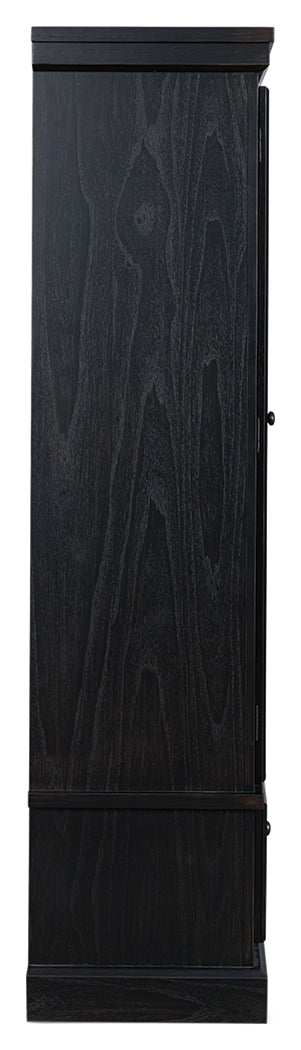 Greddinton Black/Brown Curio by Ashley at Eve Furniture