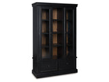 Greddinton Black/Brown Curio by Ashley at Eve Furniture