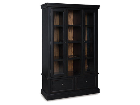 Greddinton Black/Brown Curio by Ashley at Eve Furniture