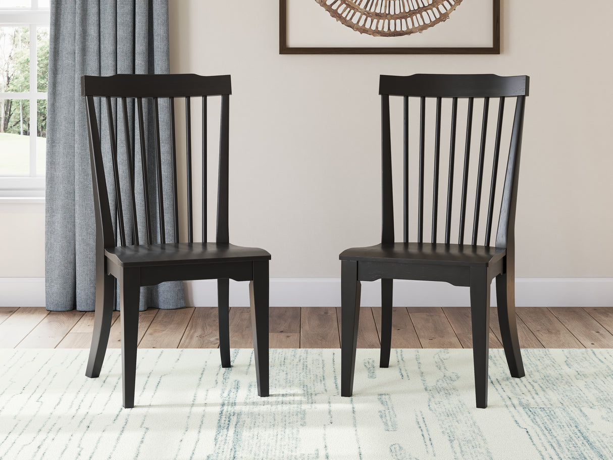 Greddinton Black/Brown Dining Table and 6 Chairs by Ashley at Eve Furniture
