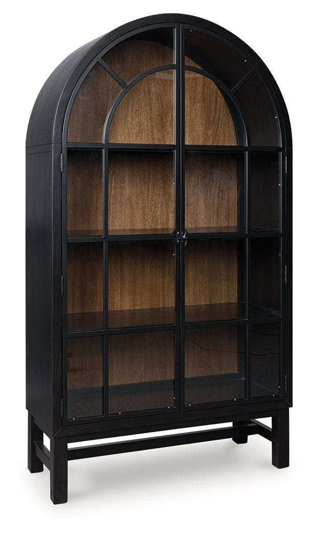 Greddinton Black/Brown Display Cabinet by Ashley at Eve Furniture