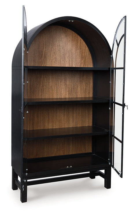 Greddinton Black/Brown Display Cabinet by Ashley at Eve Furniture