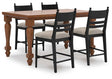 Greddinton Brown & Black Counter Height Set by Ashley at Eve Furniture