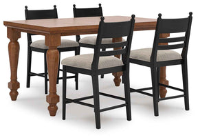 Greddinton Brown & Black Counter Height Set by Ashley at Eve Furniture