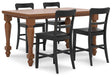 Greddinton Brown & Black Counter Height Set by Ashley at Eve Furniture