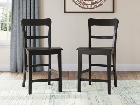 Greddinton Brown & Black Counter Height Set by Ashley at Eve Furniture